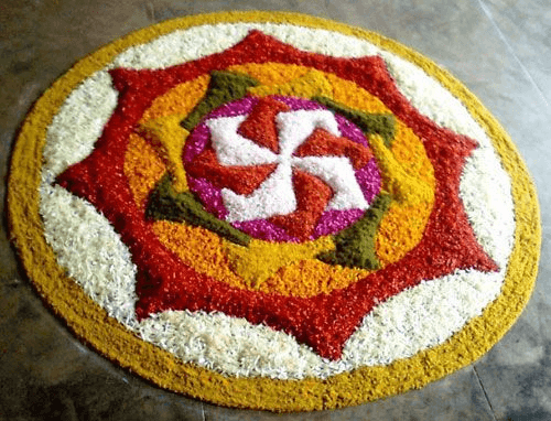 Simple Rangoli design for Diwali-1