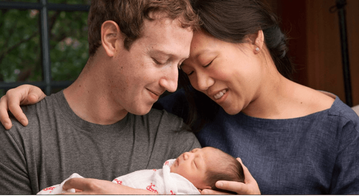 Mark Zuckerberg welcomes daughter to the world with a $45 Billion Love Note