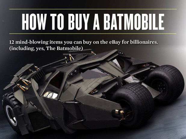 Rich People Like To Buy - Ebay & Craiglist - batmobile 