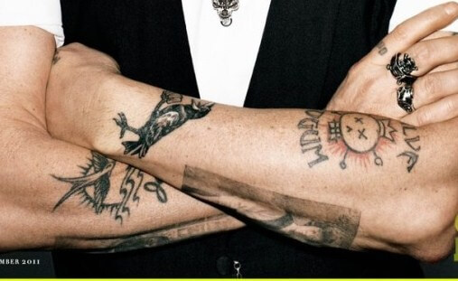 Johnny Depp Tattoos body art