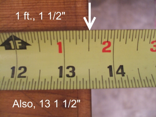 How to read Half-inch mark