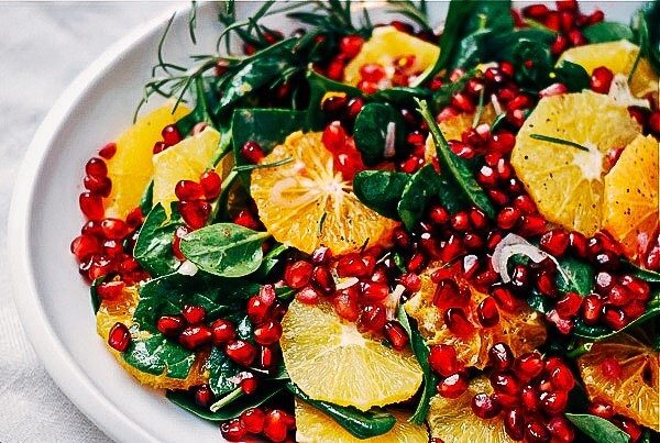 Pomegranate in salads