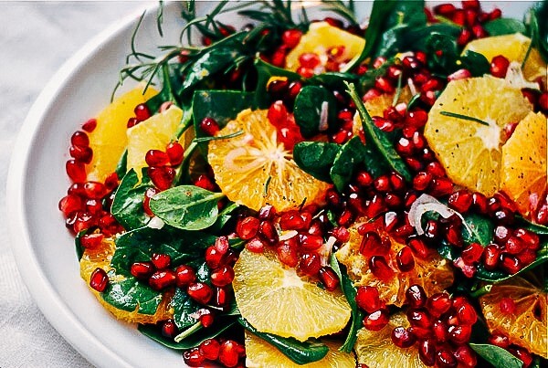 Pomegranate in salads