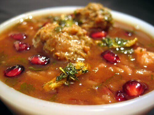 Pomegranate in soups